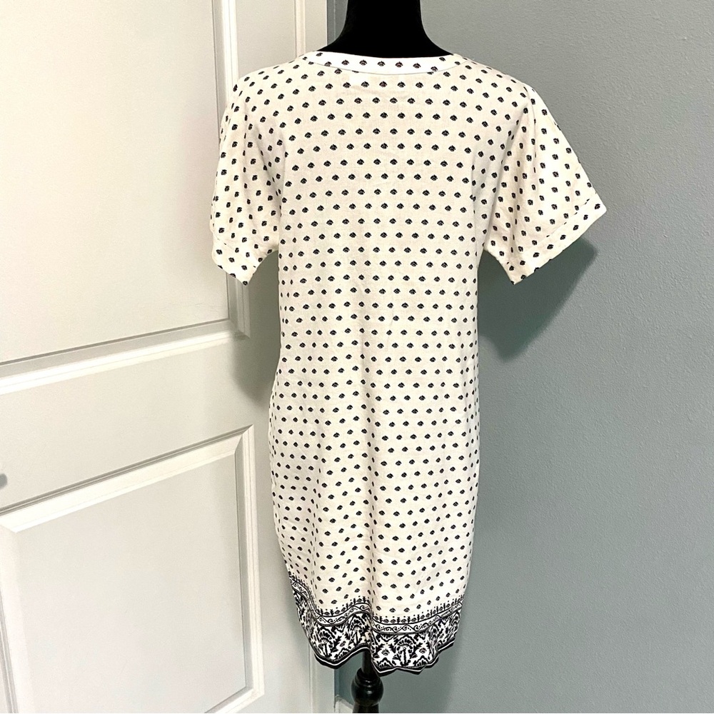 Women’s Vineyard Vines Linen blend tassel mini Dress preppy White Black size 6 - Picture 3 of 8